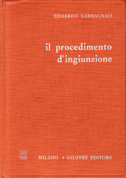 Il procedimento d'ingiunzione - copertina