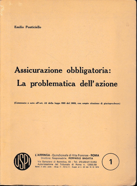 Assicurazione obbligatoria: La problematica dell'azione - copertina