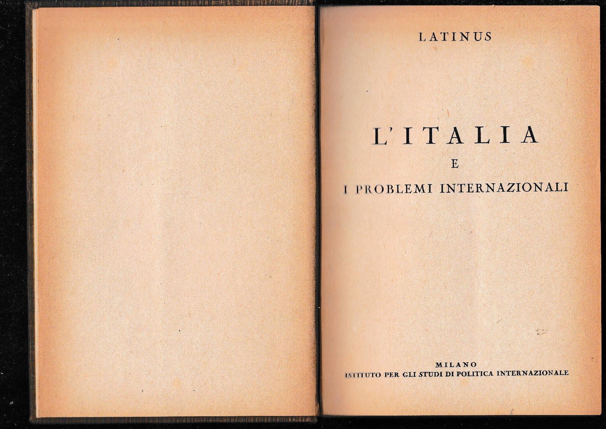 L'Italia e i problemi internazionali - copertina