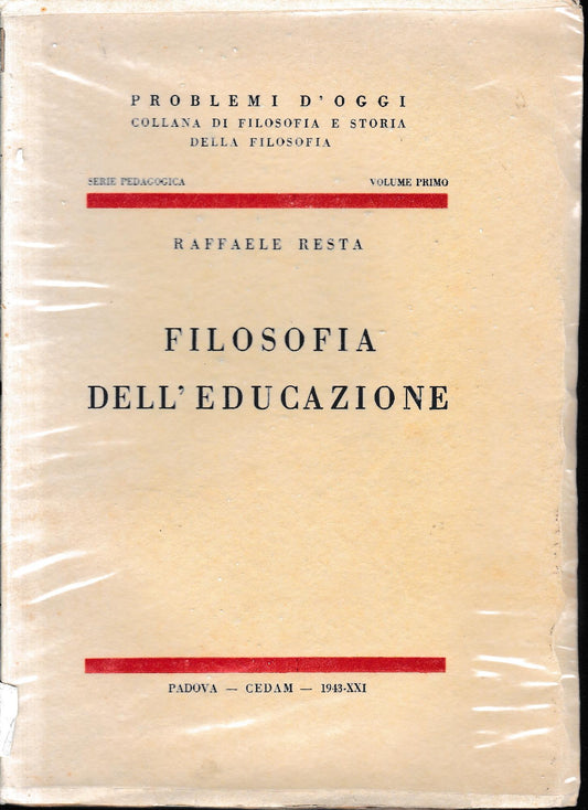 Filosofia dell'educazione - copertina