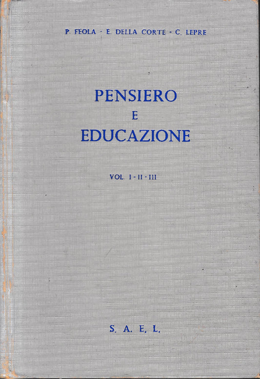 Pensiero e educazione, vol I-II-III - copertina