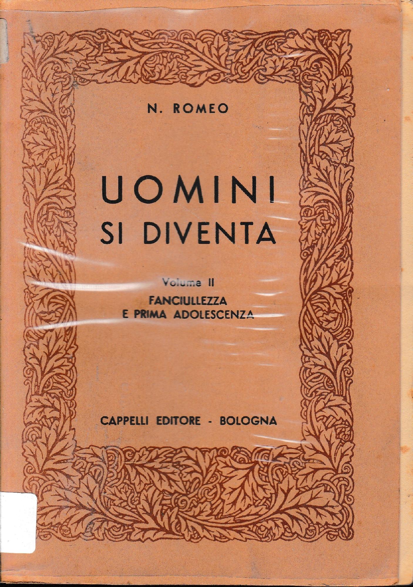 Uomini si diventa, vol 2°: fanciullezza e prima adolescenza - copertina