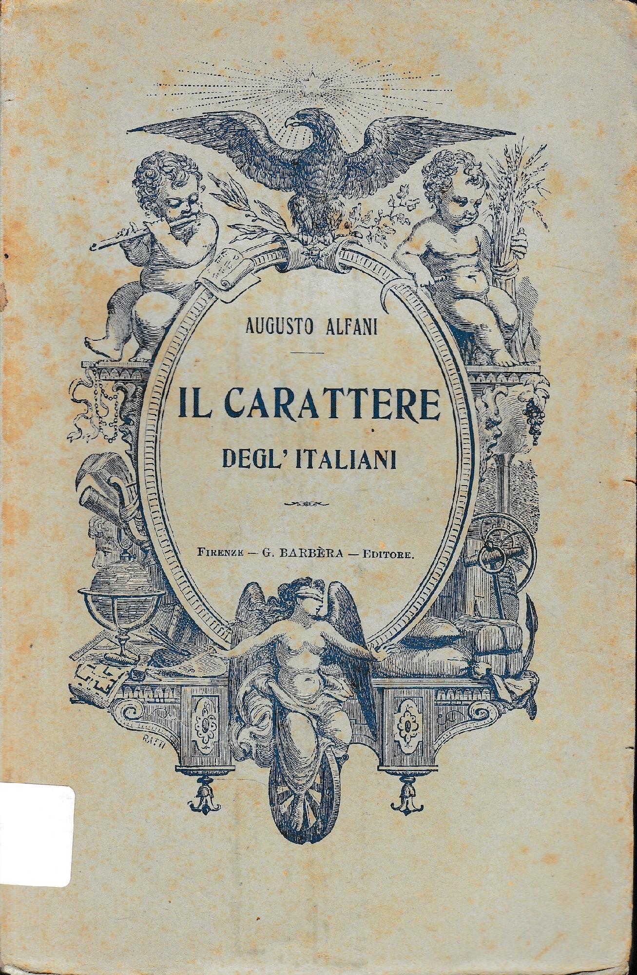 Il carattere degl'italiani - copertina