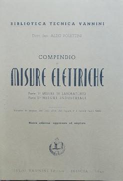 Compendio di misure elettriche. - copertina