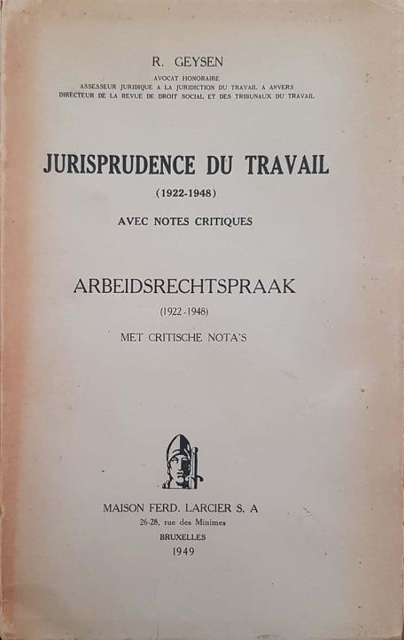 Jurisprudence du travail 1922 - 1948 - copertina