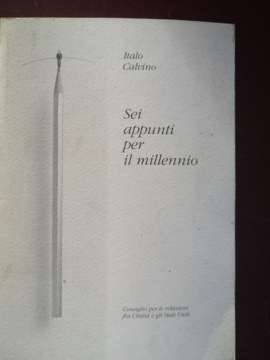 Sei appunti per il millennio - copertina