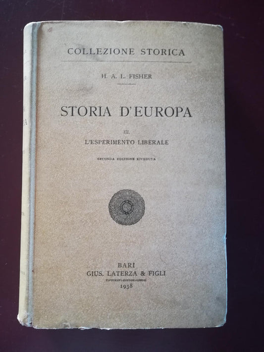 Storia d'Europa III. L'esperimento liberale - copertina