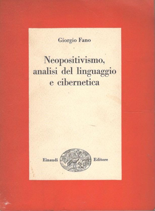 Neopositivismo, analisi del linguaggio e cibernetica - copertina