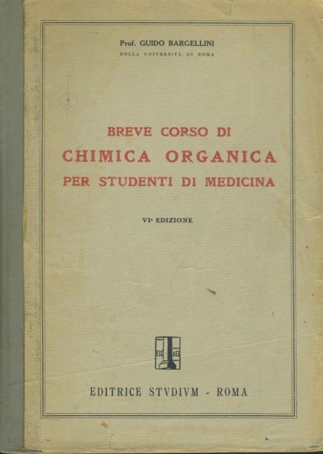 Breve corso di chimica organica per studenti di medicina - copertina