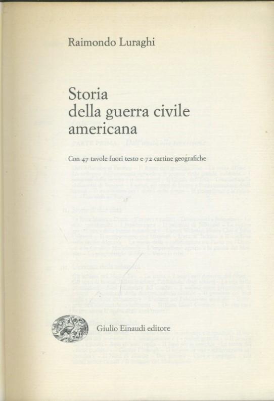 Storia della guerra civile americana - copertina