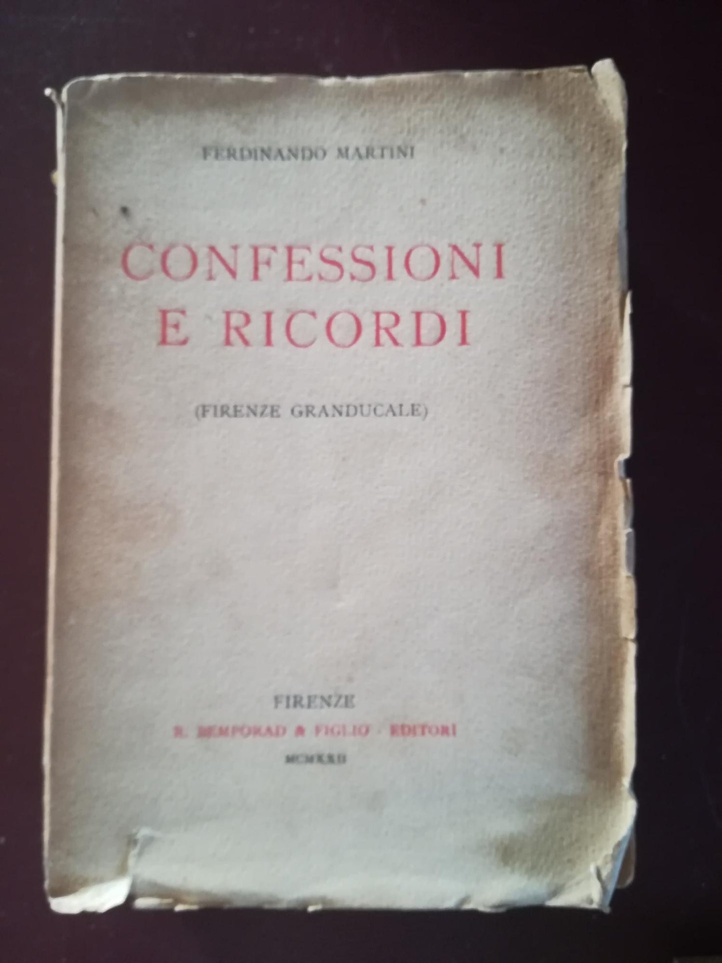 Confessioni e ricordi - copertina