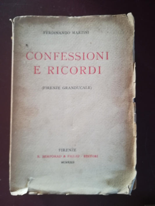 Confessioni e ricordi - copertina