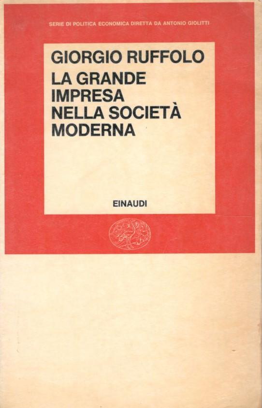 La grande impresa nella società moderna - copertina