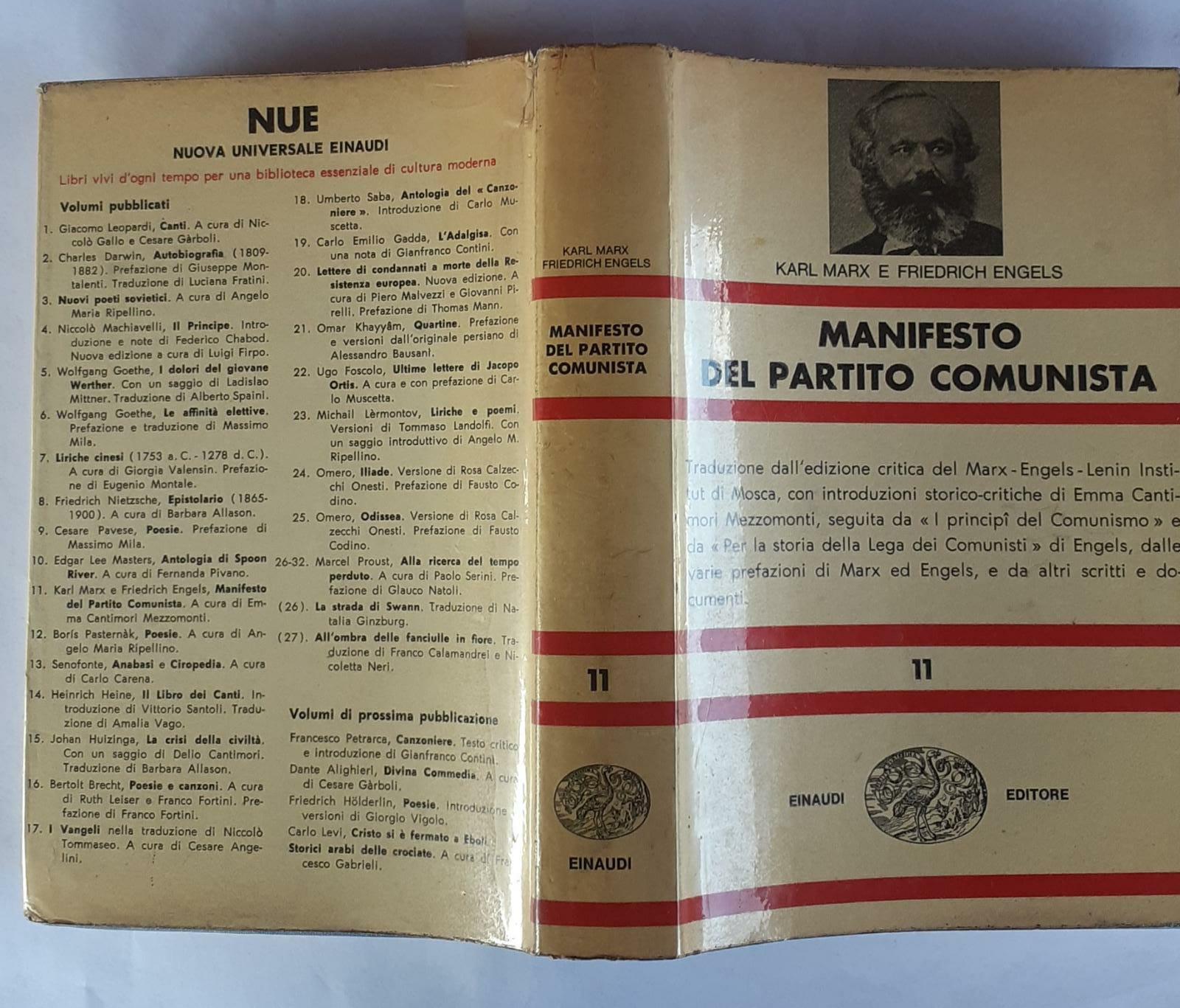 Manifesto del partito comunista - copertina