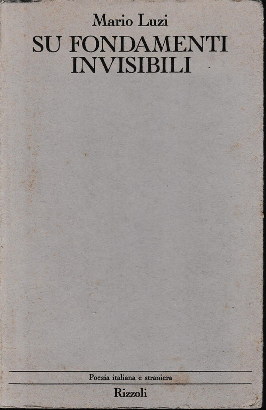Su fondamenti invisibili - copertina