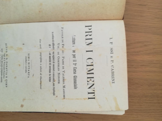 Primi cimenti - copertina