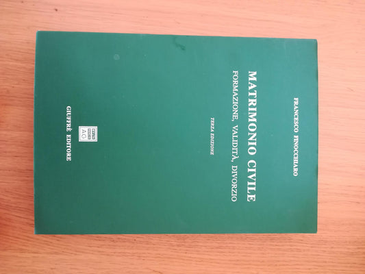 Matrimonio civile. Formazione, validità, divorzio - copertina