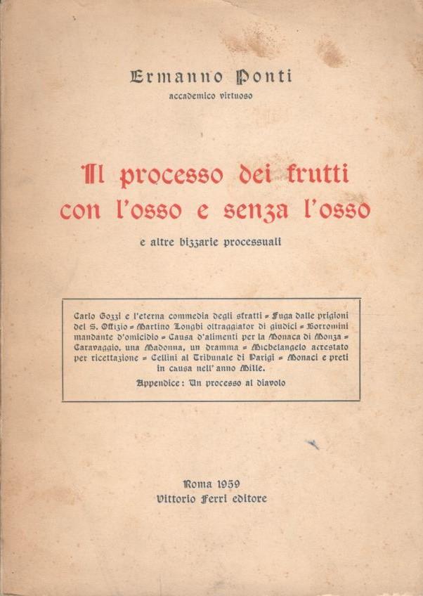 Il processo dei frutti con l'osso e senza l'osso e altre bizzarrie processuali - copertina