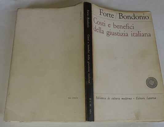 Costi e benefici della giustizia italiana - copertina