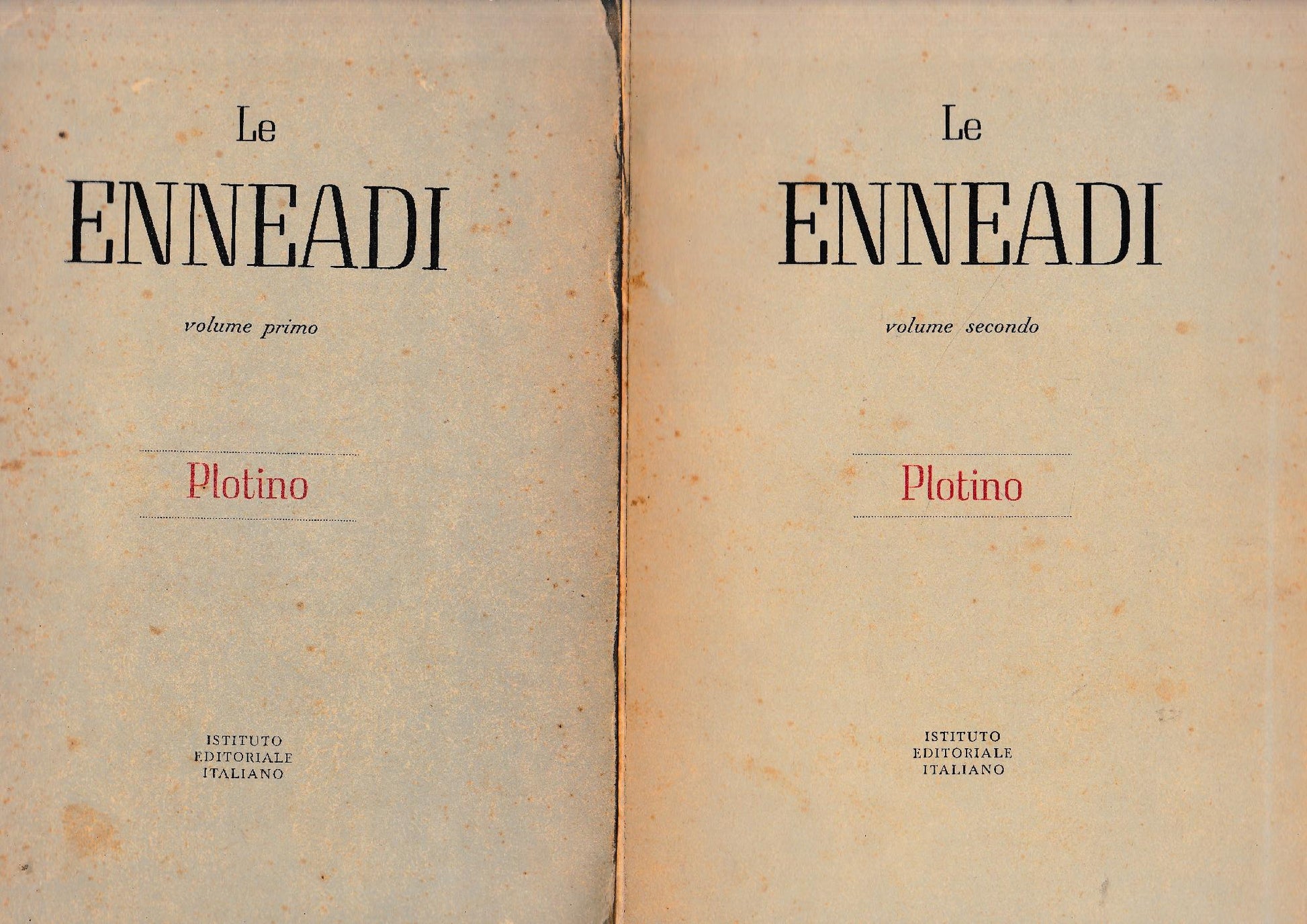 Le Enneadi, due volumi. Testo Greco a fronte - copertina