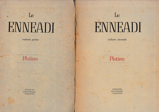 Le Enneadi, due volumi. Testo Greco a fronte - copertina