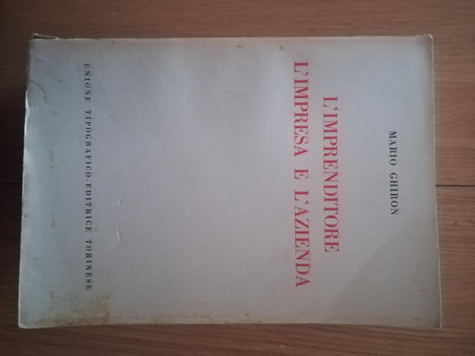 L'imprenditore l'impresa e l'azienda - copertina