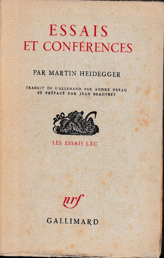 Essais et conférences - copertina