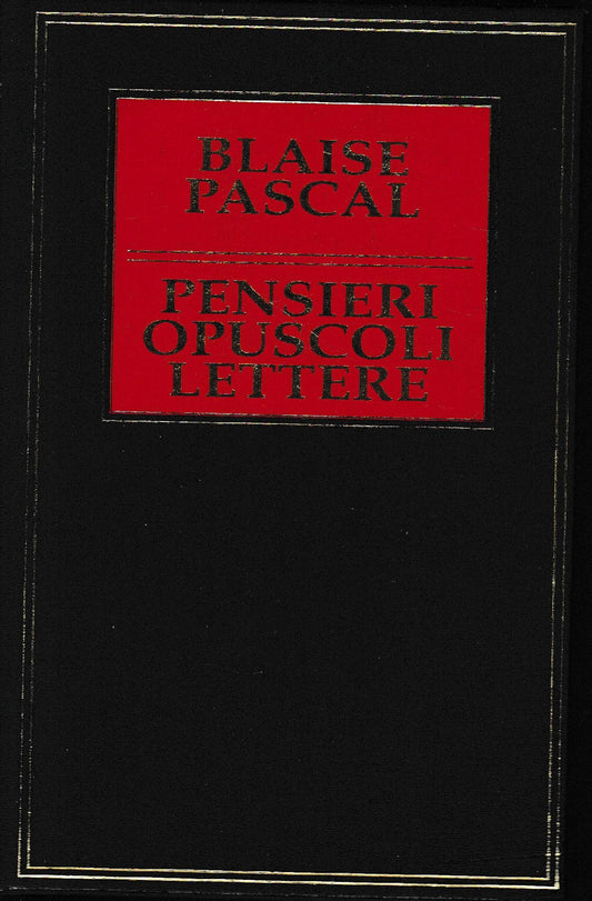 Pensieri Opuscoli Lettere - copertina