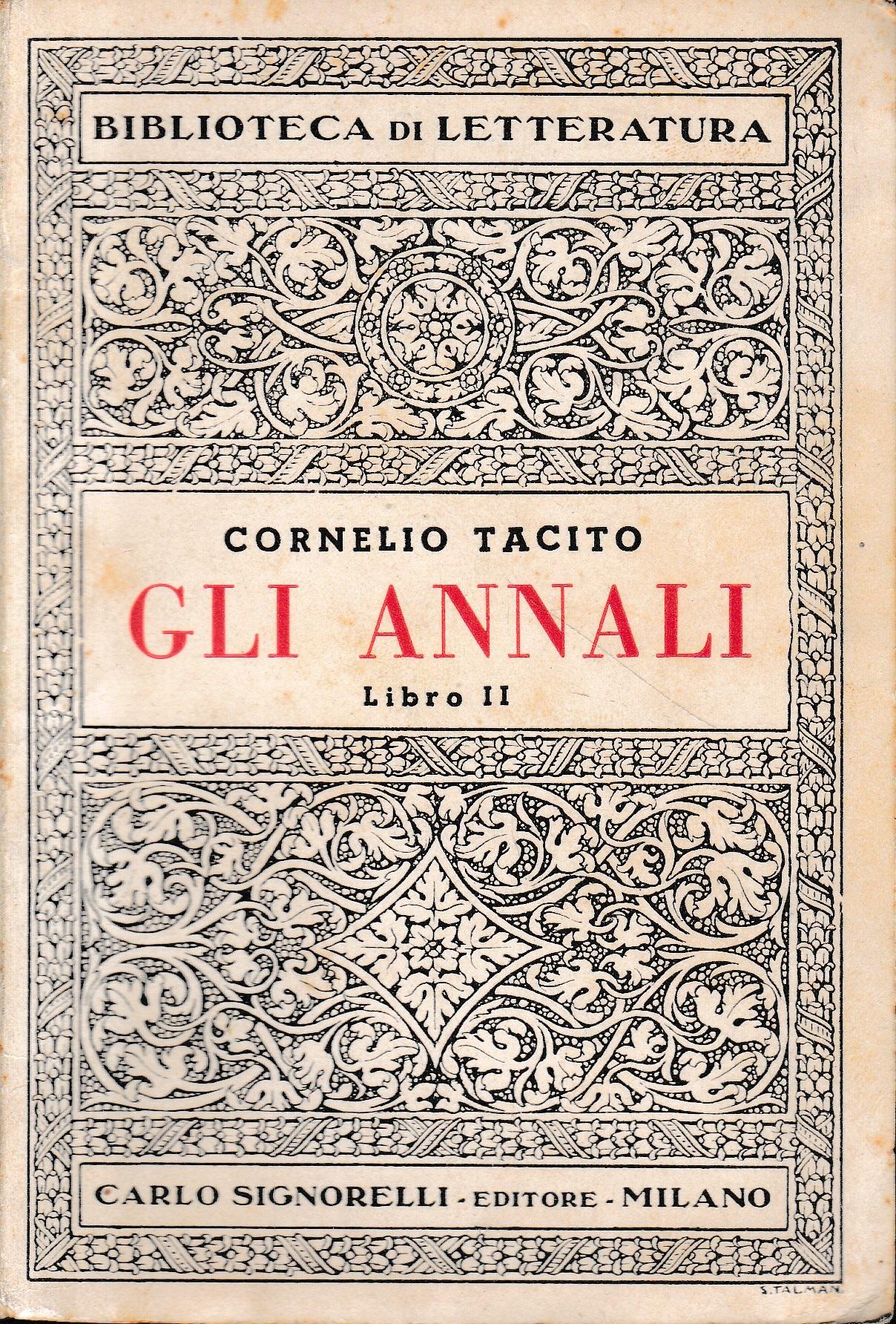 Gli annali, libro secondo - copertina