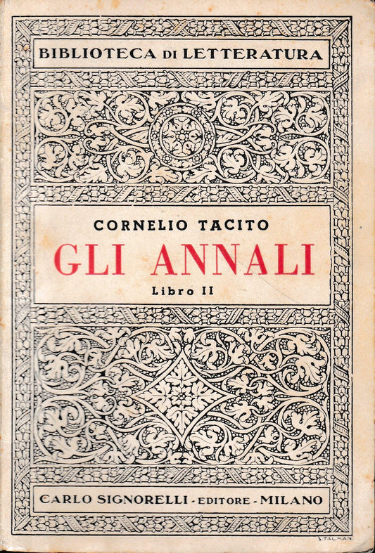 Gli annali, libro secondo - copertina