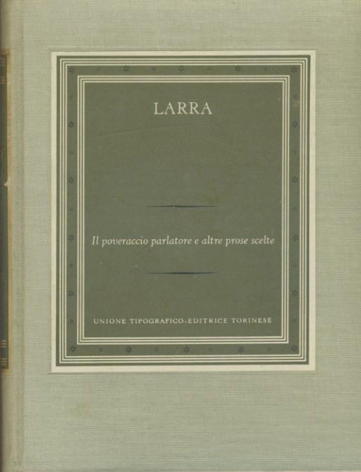 Il poveraccio parlatore e altre prose scelte - copertina