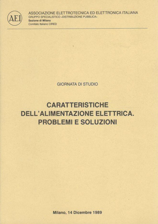 Caratteristiche dell'alimentazine elettrica. Problemi e soluzioni - copertina
