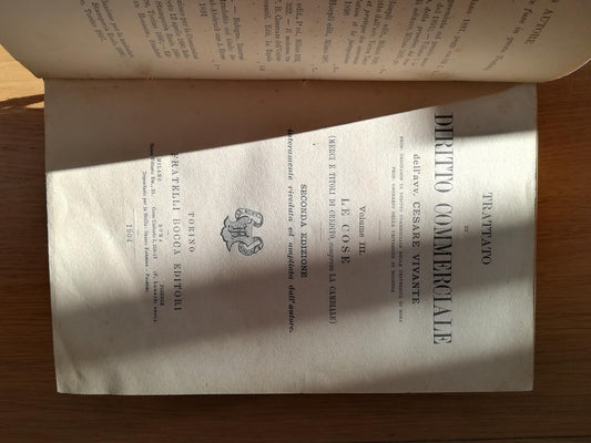 TRATTATO DI DIRITTO COMMERCIALE Vol. III - copertina