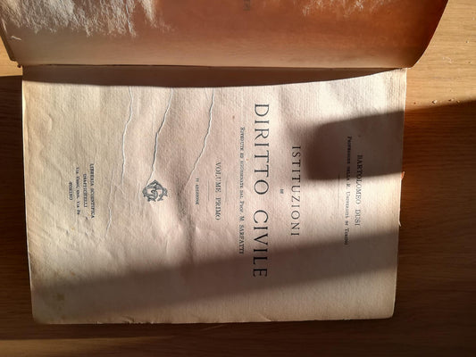 ISTITUZIONI DI DIRITTO CIVILE VOL. I - copertina