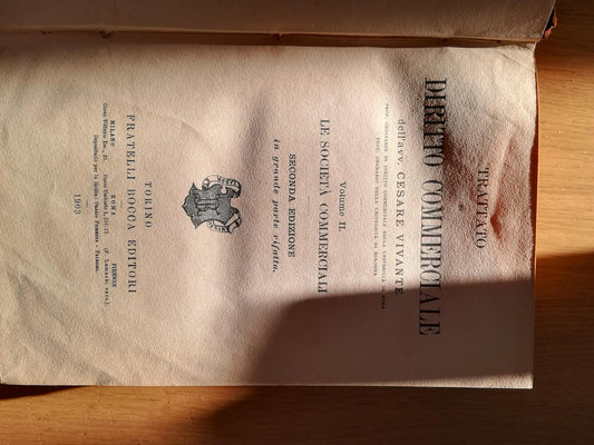 TRATTATO DI DIRITTO COMMERCIALE VOL. II - copertina