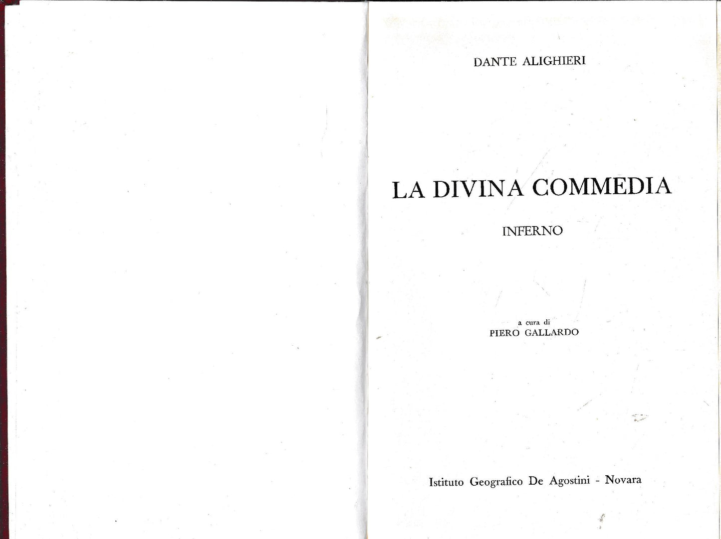 La Divina Commedia. Inferno - copertina