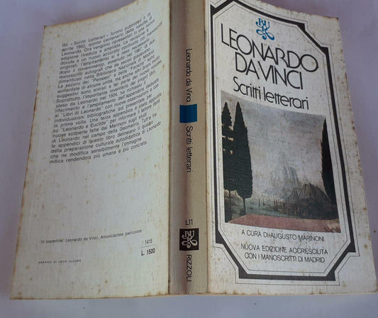 Leonardo Da Vinci Scritti letterari - copertina