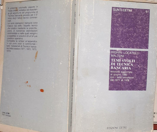Temi svolti di tecnica bancaria - copertina