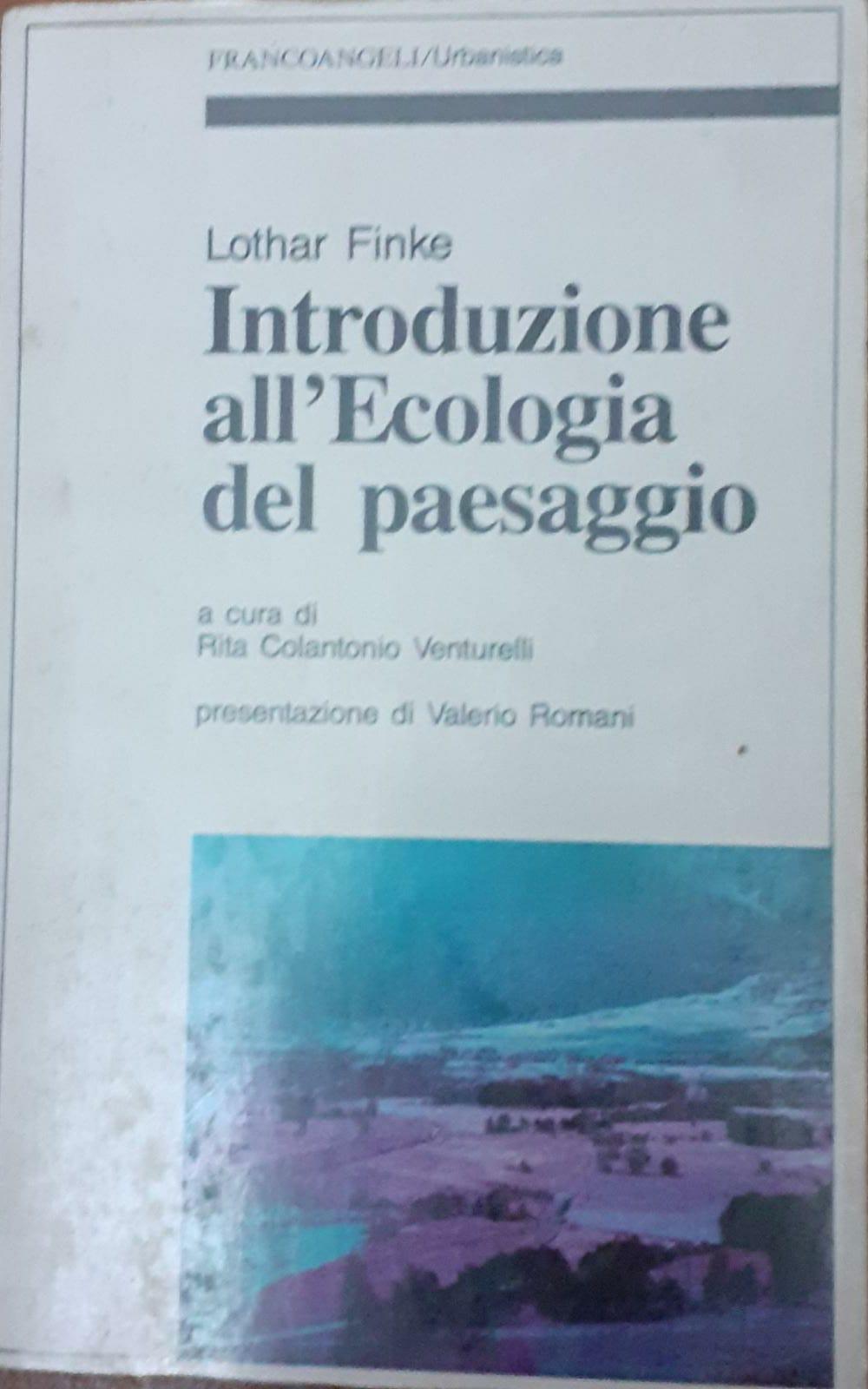 Introduzione all'ecologia del paesaggio - copertina