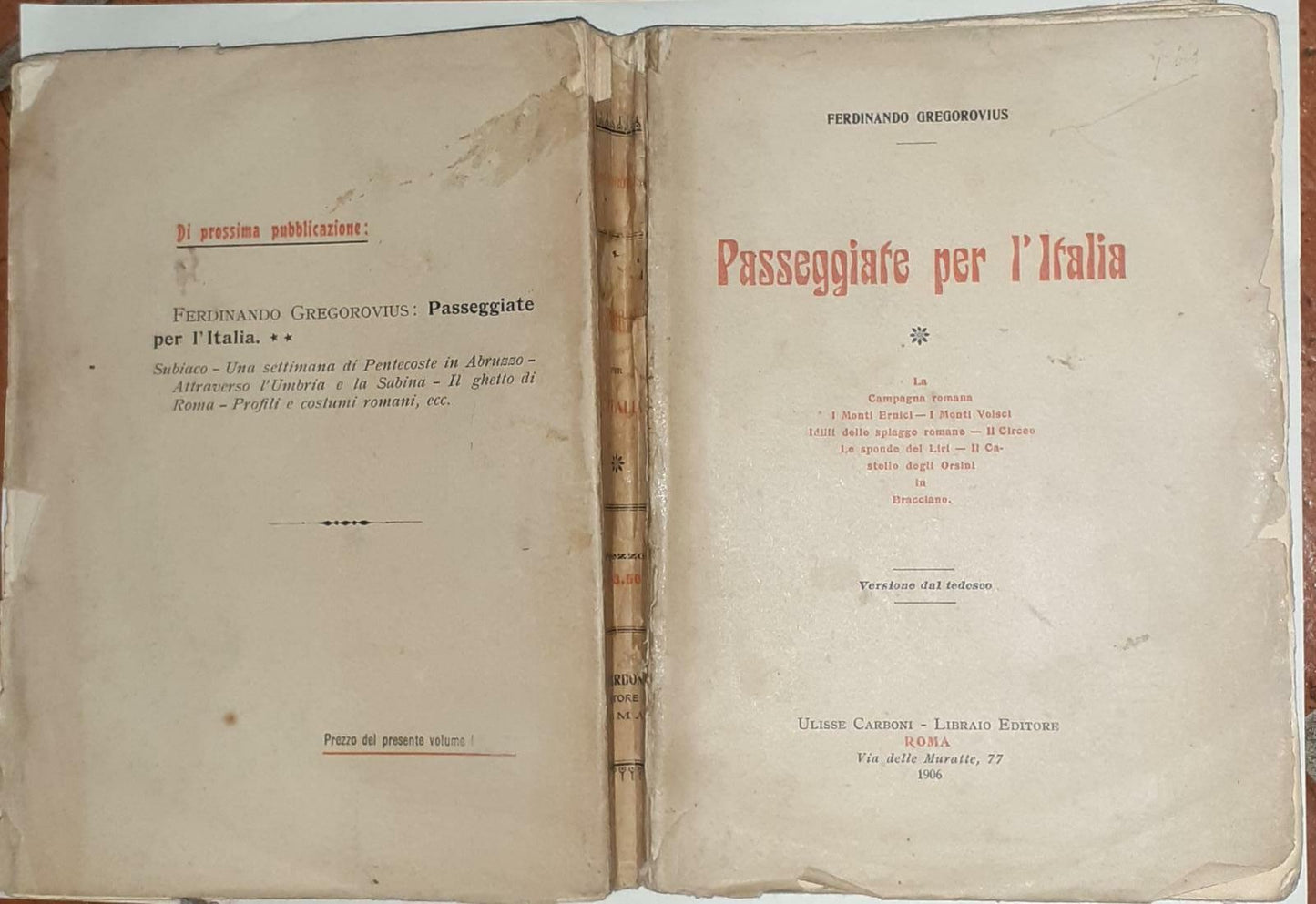Passeggiate per l'Italia. Volume 1 - copertina