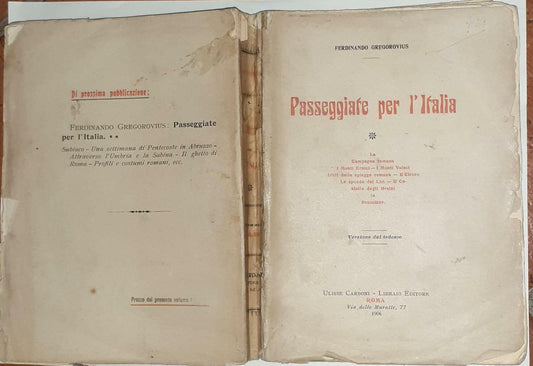 Passeggiate per l'Italia. Volume 1 - copertina