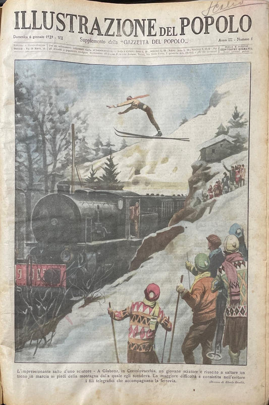 Illustrazione del popolo anno IX numeri 1 - supplimento della Gazzetta del Popolo - copertina