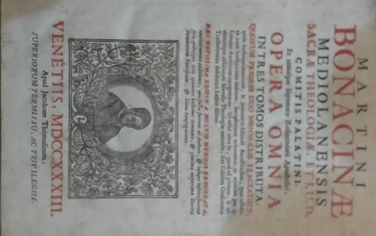 Opera Omnia in tres tomos distributa - copertina