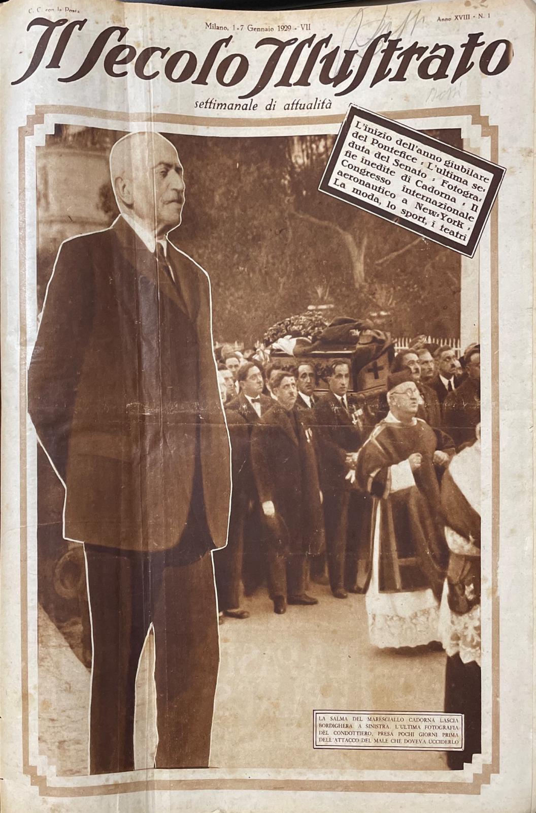 Il secolo illustrato settimanale di attualità - anno XVIII - copertina