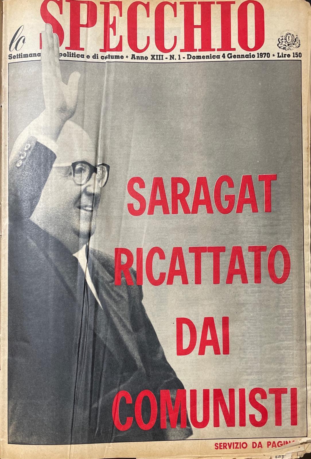 Specchio saragat ricattato dai comunisti - copertina