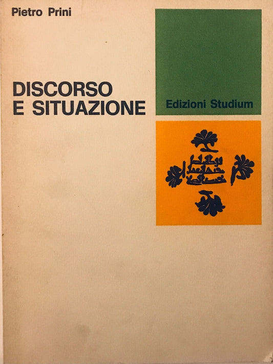 Discorso e situazione - copertina