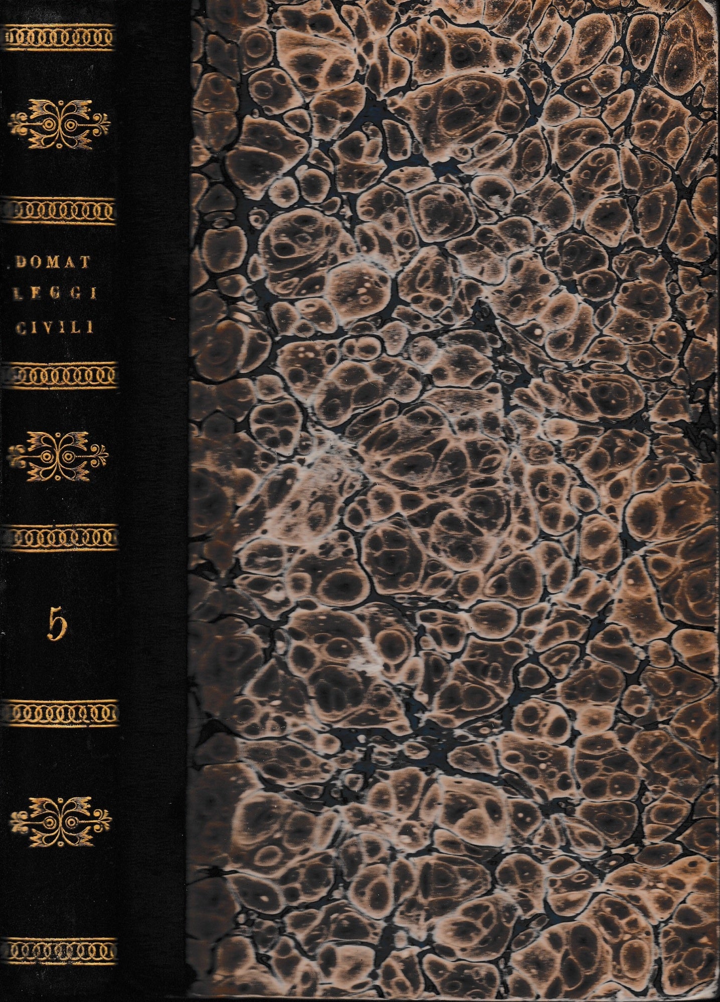 Le leggi civili disposte nel loro naturale ordine. Nuova edizione eseguita sulla traduzione stampata in Napoli purgata da molti errori con discorso e alcune note del Professore A. Padovani. Tomo V. - copertina