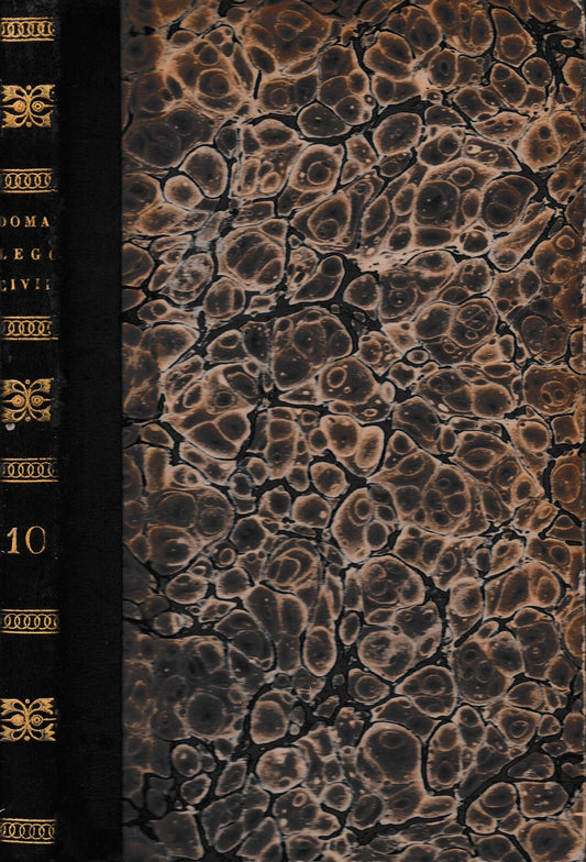 Le leggi civili disposte nel loro naturale ordine. Nuova edizione eseguita sulla traduzione stampata in Napoli purgata da molti errori con discorso e alcune note del Professore A. Padovani. Tomo X. - copertina