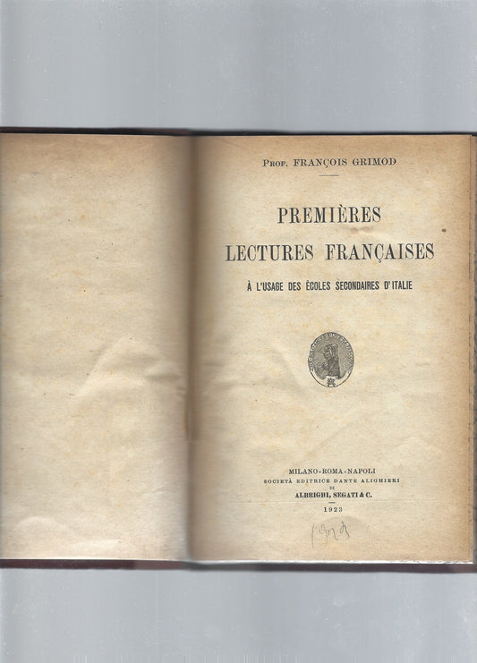 Premieres lectures francaises - copertina