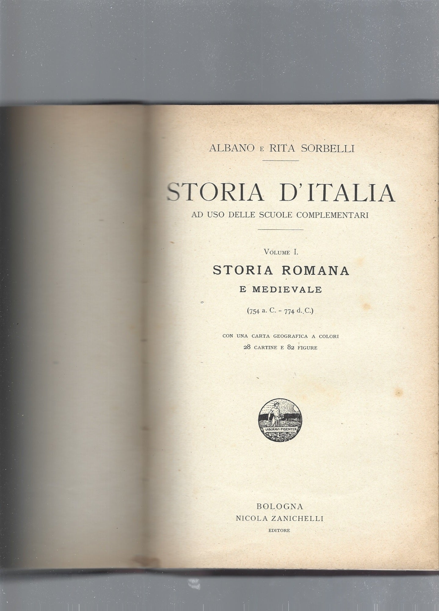 Storia d'Italia vol.I - copertina
